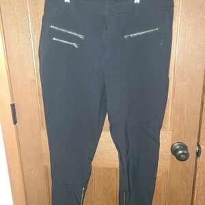 GAP Black Trousers with Zipper Details